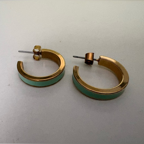 Isabel Marant Casablanca Enameled Gold-Tone Small Hoop Earrings - Picture 4 of 4
